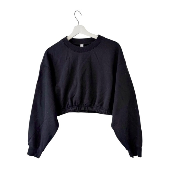 ALO Yoga Devotion Crewneck Sweatshirt Cropped Pullover Medium - Picture 2 of 5